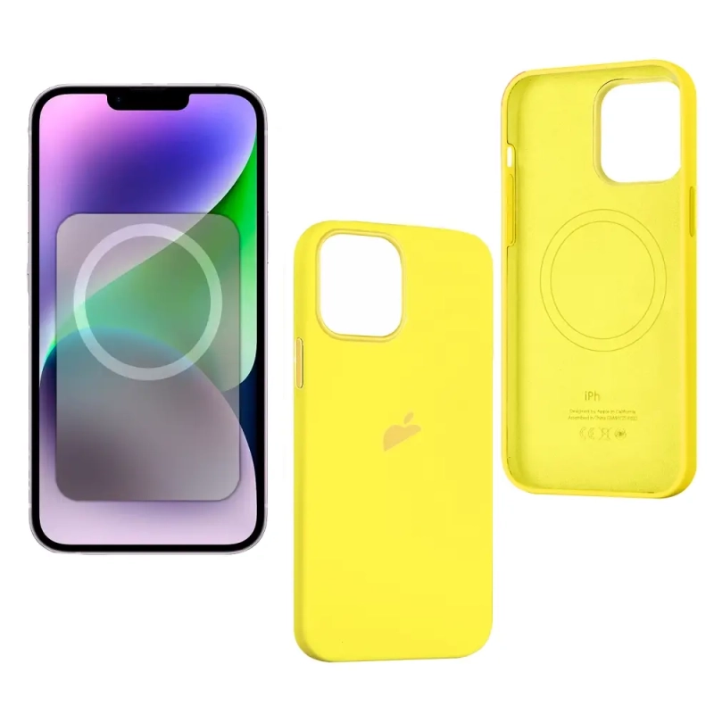 Чехол iPh 14 Plus Silicon Case 100% ORG Yellow Чехол iPh 14 Plus Silicon Case 100% ORG Yellow