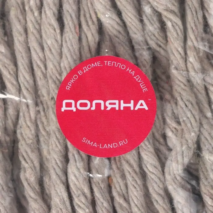 Насадка для швабры верёвочная Доляна, удлинённая насадка 21 см, хлопок, 31&times;21&times;4 см, МИКС