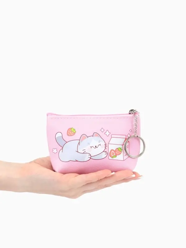 Кошелёк детский &laquo;Котики&raquo;, монетница, на молнии 10.5&times;2.5&times;8 см, МИКС