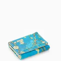 Кошелёк женский на кнопке, 10&times;1.5&times;8 см, с цветочным принтом, зелёный