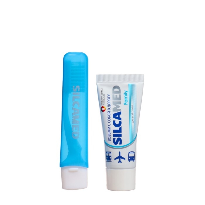 Набор дорожный: зубная паста Silcamed family, 30 г + зубная щётка Silcamed Набор дорожный: зубная паста Silcamed family, 30 г + зубная щётка Silcamed