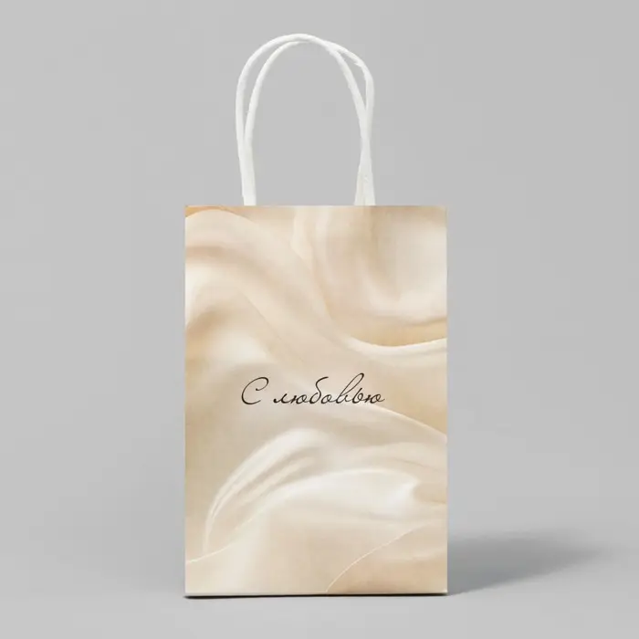 Пакет подарочный крафтовый, упаковка, &laquo;С любовью&raquo;, 15 х 10 х 6 см