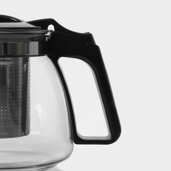 Чайник стеклянный заварочный Доляна «Иллюзия», 900 мл, с металлическим ситом Чайник стеклянный заварочный Доляна «Иллюзия», 900 мл, с металлическим ситом