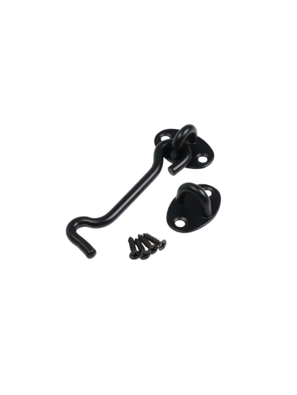 Крючок ветровой LOCKLAND KV001, L=100 мм, нержа, цвет черный, 2 шт