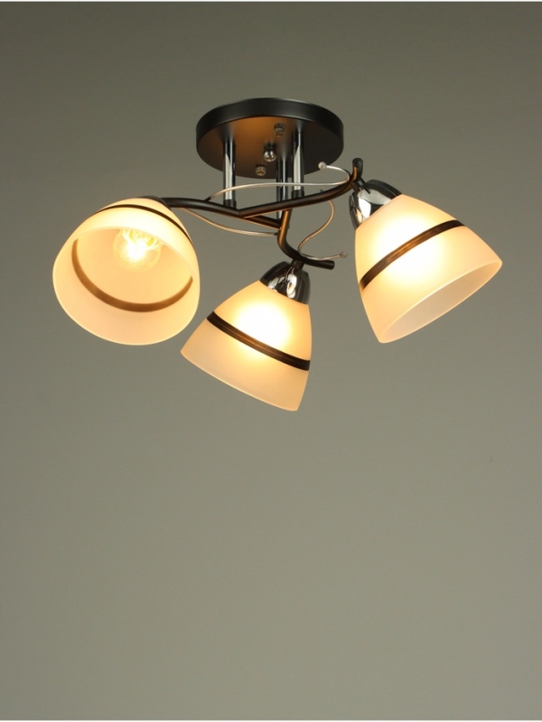 Люстра Люстра "Лайма" 3хЕ27 40Вт черно-хромовый 46х46х24 см