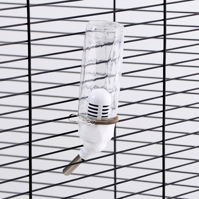 Поилка для грызунов, 80 мл, крепление-пружинка, и два сменных фильтра, белая Поилка для грызунов, 80 мл, крепление-пружинка, и два сменных фильтра, белая