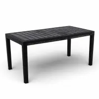 Стол садовый Rattan, 153.2&times;78.9&times;70.1 см, пластиковый, цвет горький шоколад