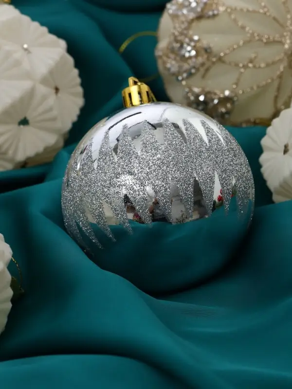 Набор шаров пластик d-8 см, 9 шт Набор шаров пластик d-8 см, 9 шт "Флурри"