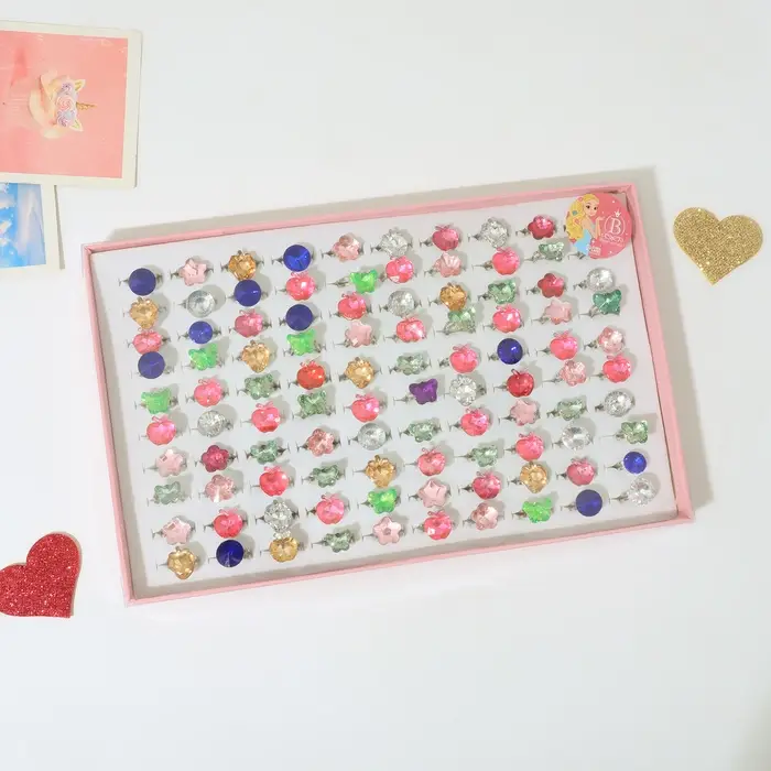 Кольцо детское Выбражулька «Ассорти», форма МИКС, МИКС, безразмерное Кольцо детское Выбражулька «Ассорти», форма МИКС, МИКС, безразмерное