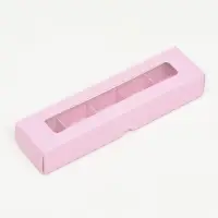 Коробка для 5 конфет, розовый, 22×5.5×3.5 см