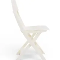 Стул садовый Decorona DeRiviera, 46&times;50&times;82 см, складной, пластиковый, белый