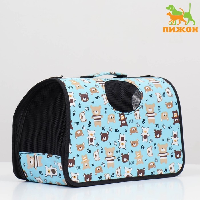 Сумка-переноска каркасная  Сумка-переноска каркасная "Медвежонки" , размер M,  40 х 21 х 27 см