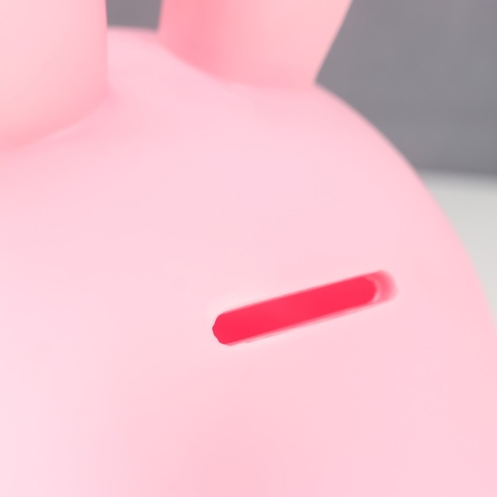 Копилка пластик Копилка пластик "Зайчик - пухляш с сердцем/цветком" МИКС 16х15,5х23 см