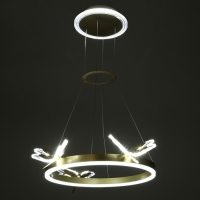 Люстра "Стрекоза" LED 48Вт 3000-6000К золото 52х52х80 см BayerLux