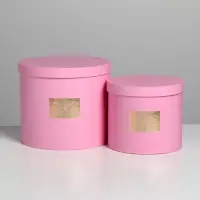 Набор коробок для цветов 5 в 1, упаковка подарочная, &laquo;Нежность&raquo;, 14&times;14&times;13 см - 22&times;22&times;19.5 см