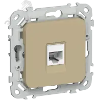 FLITE Розетка компьютерная RJ45 категория 5Е UTP РК5е-1-0-ФлХ хаки IEK