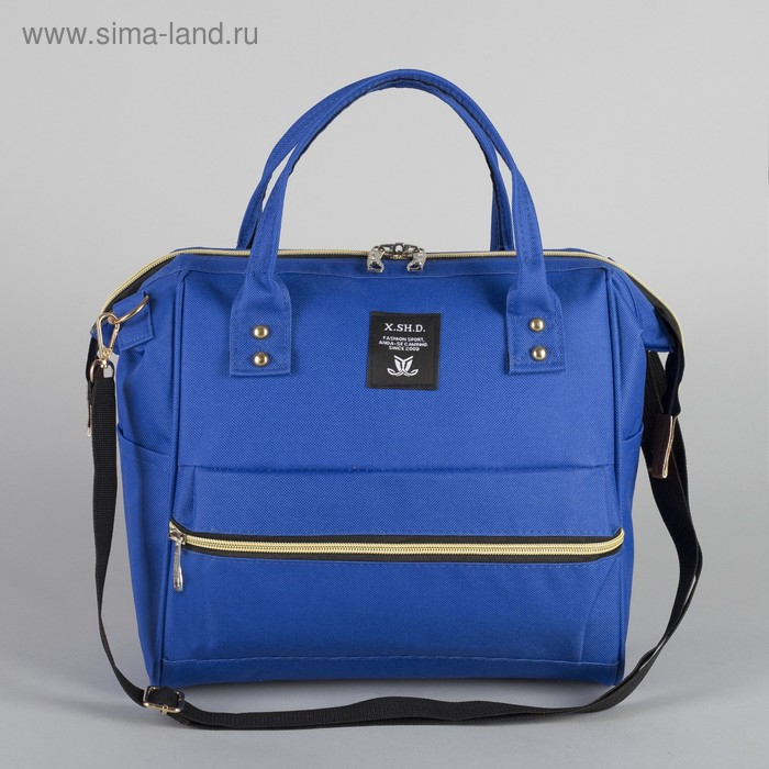 Сумка-рюкзак 2 в 1 на колёсах 18 Сумка-рюкзак 2 в 1 на колёсах 18", отдел на молнии, наружный карман, цвет синий