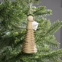 Светодиодная фигура подвесная &laquo;Ангел&raquo;, 14&times;11&times;5 см, 10 LED, от батареек AG13&times;3, свечение тёплое белое