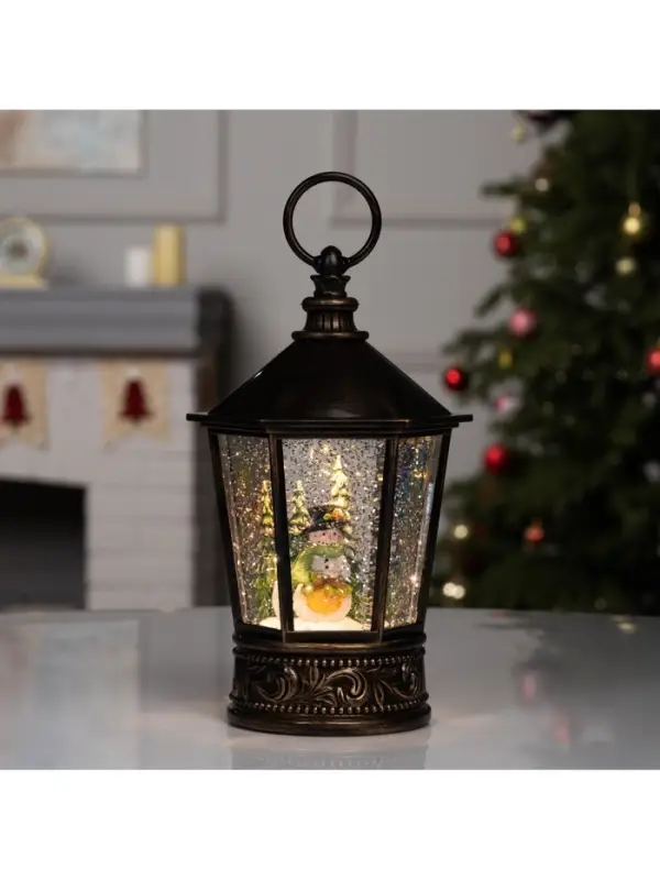 Светодиодная фигура &laquo;Снеговик&raquo; 14&times;22&times;14 см, пластик, от батареек ААх3, свечение тёплое белое