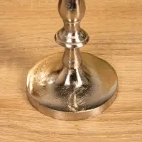 Подсвечник "Зима" 8,5х8,5х21 см, алюминий, цв. Серебро