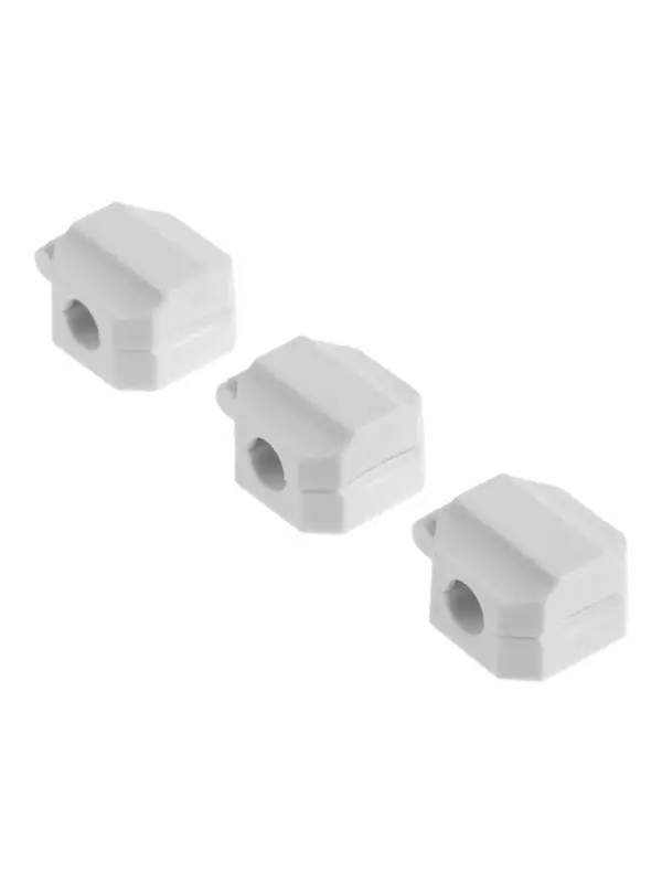 Держатель для проводов 2.2&times;2.8 см, набор 3 шт, белый