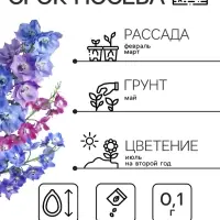 Семена цветов Дельфиниум "Король Лондона", 0,1 г,