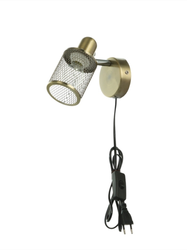 Бра с проводом Бра с проводом "Селден" 1хЕ27 40Вт бронза 14х8х12 см