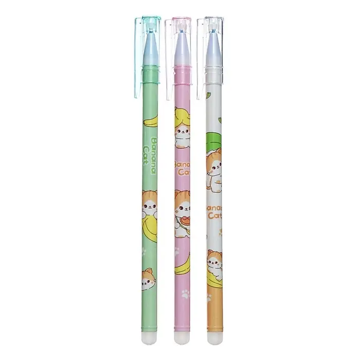 Ручка гелевая со стираемыми чернилами, 0.5 мм, корпус «Котик», стержень синий, МИКС Ручка гелевая со стираемыми чернилами, 0.5 мм, корпус «Котик», стержень синий, МИКС