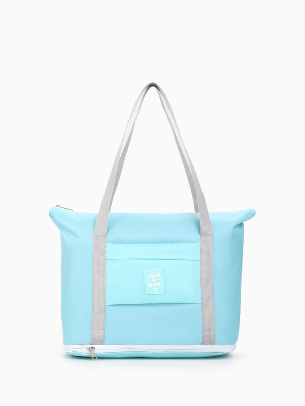 Сумка дорожная на молнии, голубая Сумка дорожная на молнии, голубая