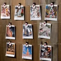 Гирлянда &laquo;Нить&raquo; 2 м, роса с насадками &laquo;Прищепка-снеговик&raquo;, IP20, серебристая нить, 20 LED, от батареек АА&times;2, свечение тёплое белое