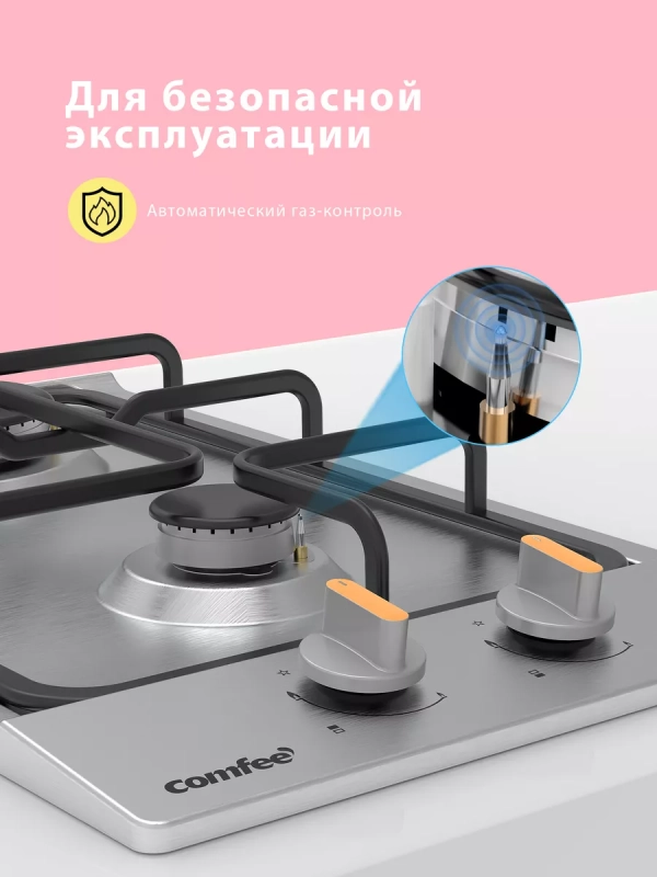 Газовая варочная панель CGH301X, 2 конфорки, нерж сталь Газовая варочная панель CGH301X, 2 конфорки, нерж сталь