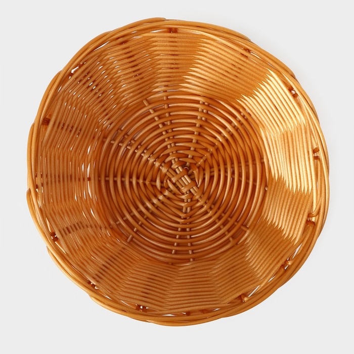 Корзинка для подачи Доляна «Плетёнка», 17×7 см, цвет коричневый Корзинка для подачи Доляна «Плетёнка», 17×7 см, цвет коричневый