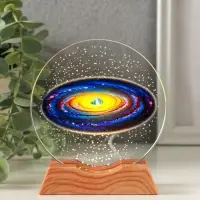 Сувенир стекло свет "Диск. Млечный путь" 5хLED d=10 см, USB, цветной 10х4х11,4 см Сувенир стекло свет "Диск. Млечный путь" 5хLED d=10 см, USB, цветной 10х4х11,4 см