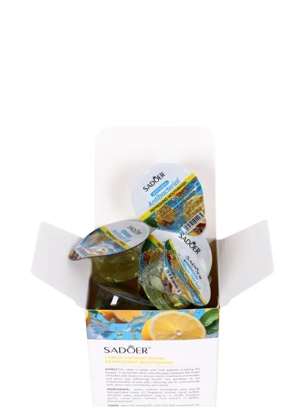 Ополаскиватель для полости рта антибактериальный SADOER, лимон, 10 шт. по 13 мл