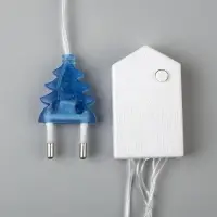 Гирлянда &laquo;Нить&raquo; 20 м, IP20, прозрачная нить, 200 LED, 8 режимов, 220 В, свечение синее