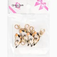 Шарм для браслета на карабине &laquo;Котёнок&raquo;, цветной в золоте