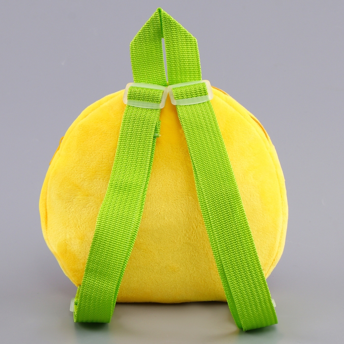 Новый год! Рюкзак детский новогодний «Сказочная змея», плюшевый, цвет жёлтый