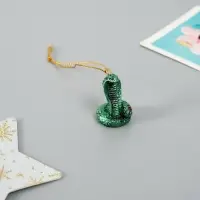 Фигурка - подвеска полистоун &laquo;Кобра&raquo;, ёлочная игрушка, 2&times;2&times;4 см, МИКС