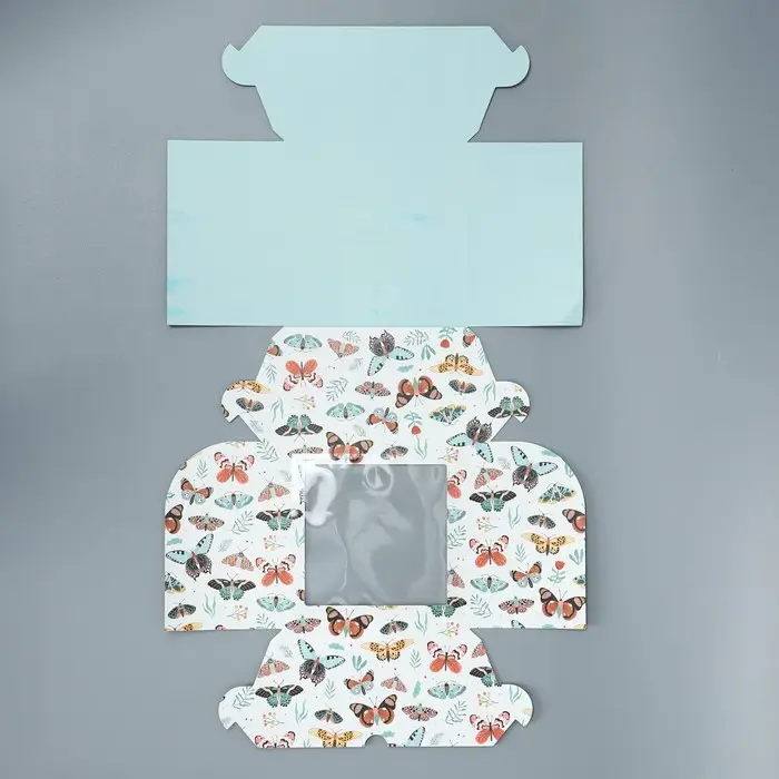 Коробка для капкейков, кондитерская упаковка двухсторонняя, 4 ячейки «Бабочки», 16 х 16 х 10 см Коробка для капкейков, кондитерская упаковка двухсторонняя, 4 ячейки «Бабочки», 16 х 16 х 10 см