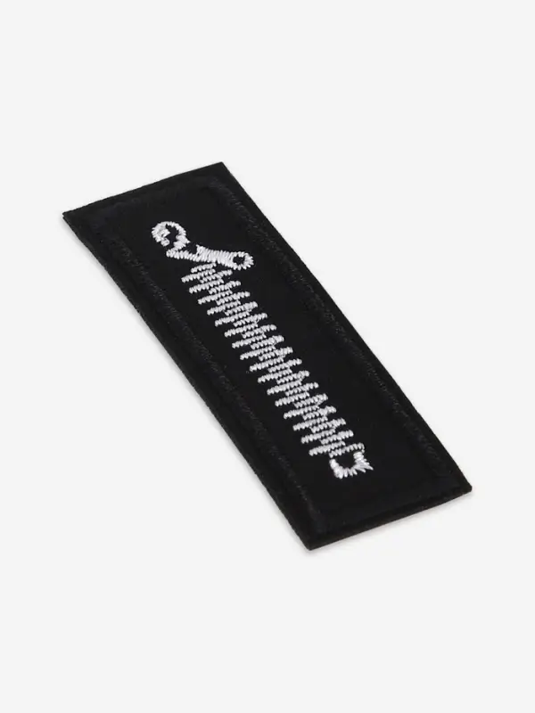 Термоаппликация молния 6*2,1см (наб 10шт цена за наб) черный/белый АУ