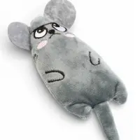 Игрушка для кошек "Недовольная мышь", с кошачьей мятой, 15 см