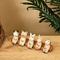 Сувенир «Зверушки на скамейке», 18×6×4.5 см, дерево, коричневый