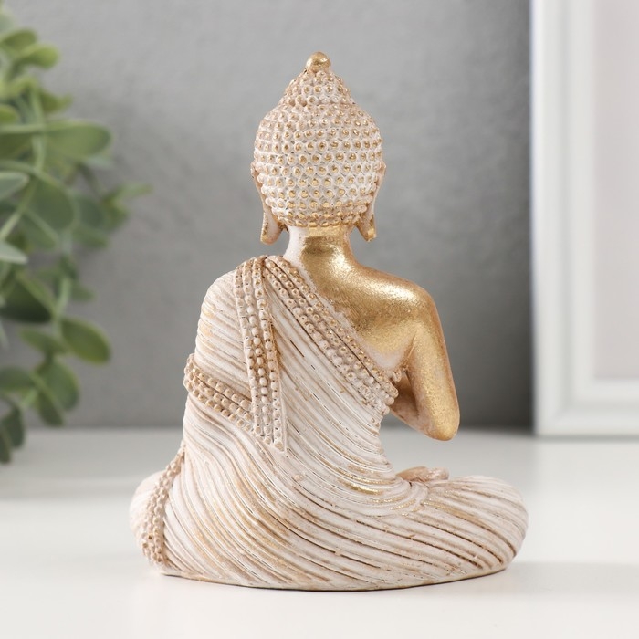 Сувенир полистоун Сувенир полистоун "Будда в белом одеянии" 5х9,5х12 см