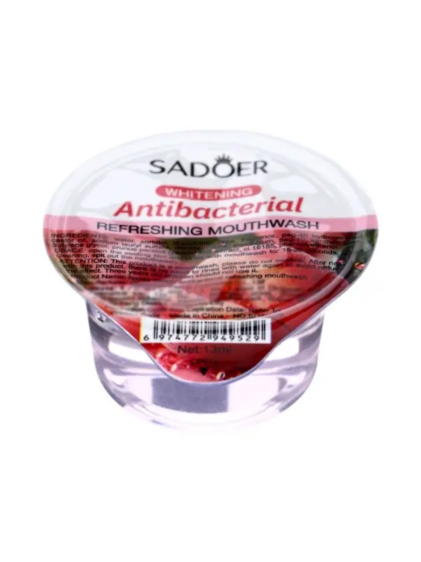 Ополаскиватель для полости рта антибактериальный SADOER, персик, 10 шт. по 13 мл