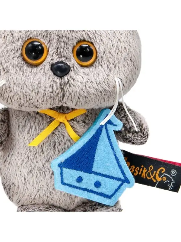 Мягкая игрушка - брелок &laquo;Кот Басик&raquo; с корабликом, 12 см