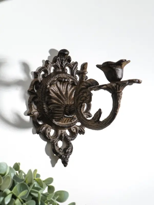 Подсвечник настенный чугун на 1 свечу "Цветок герцога" 18х12,1х16,3 см