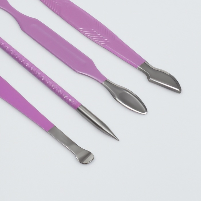 Набор маникюрный, 12 предметов, в футляре, цвет сиреневый Набор маникюрный, 12 предметов, в футляре, цвет сиреневый