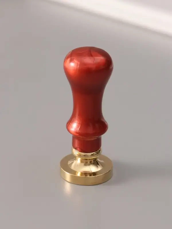 Печать для сургуча с пластиковой ручкой &laquo;Венок с буквой O&raquo;, 2.5&times;2.5&times;6.3 см