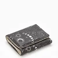 Кошелёк женский на кнопке, 10.5&times;2.5&times;8.5 см, чёрный/белый