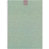 Бизнес-тетрадь А4,96л,точка,греб,обл.глянц.лам. Attache Fleur Мята